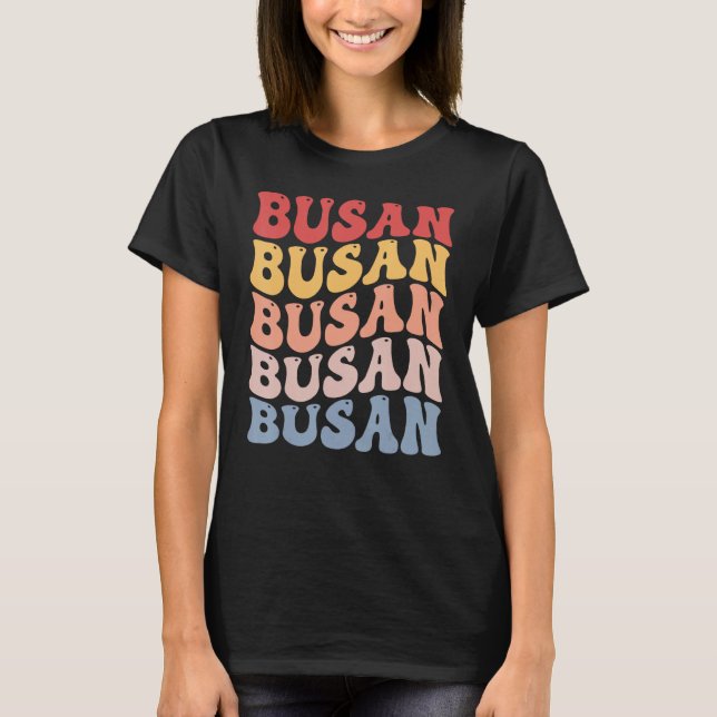 Camiseta Busan City Groovy Retro (Anverso)