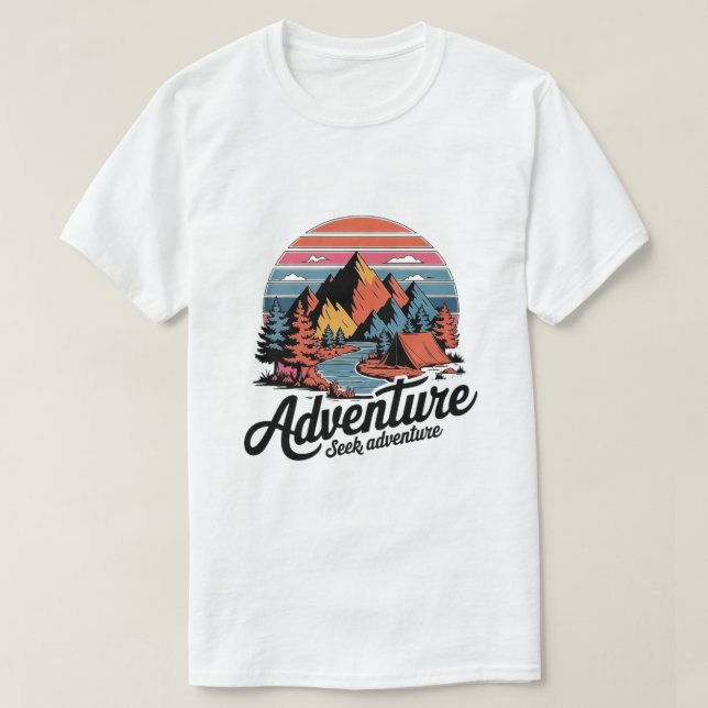 Camiseta Busca Aventura: Regalo de Vacaciones Perf (Diseño del anverso)