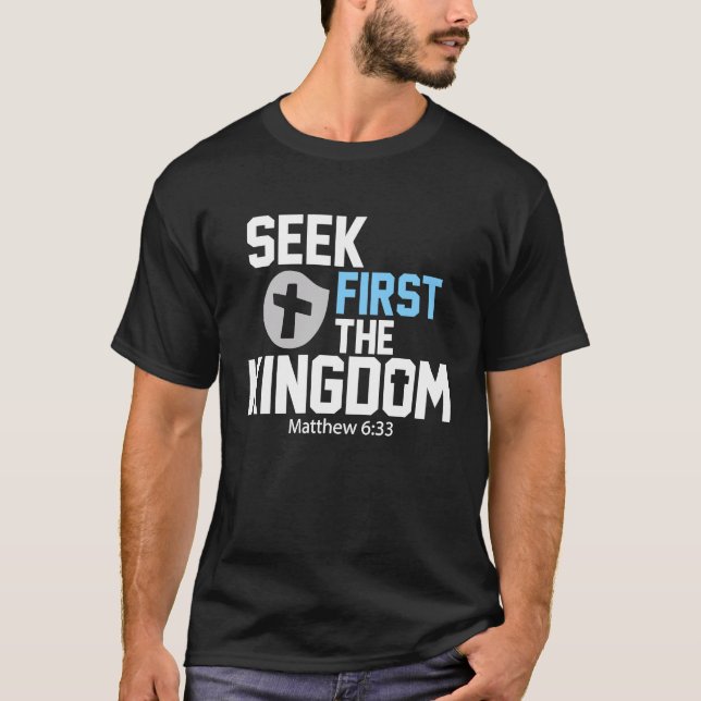 Camiseta Buscad Primeramente El Reino De Dios Versículo De  (Anverso)
