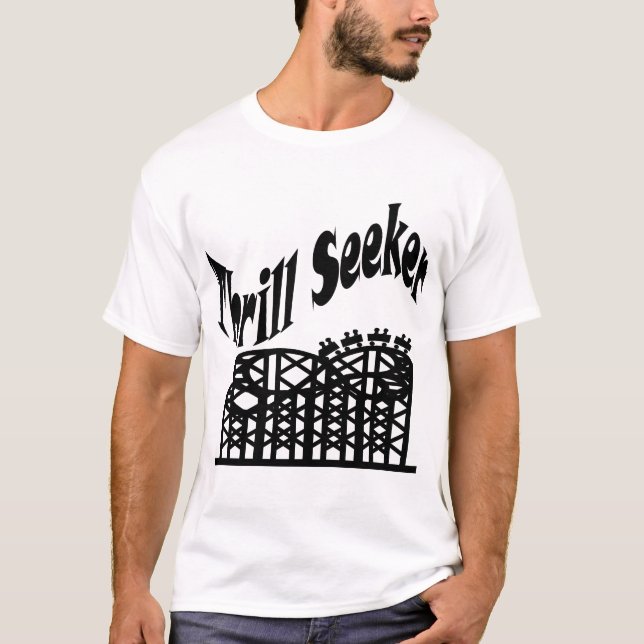 Camiseta Buscador de la emoción de la montaña rusa (Anverso)