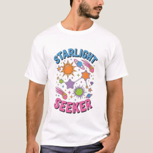 Camiseta Buscador de Luz Estelar Galaxia Colorida Inspirado