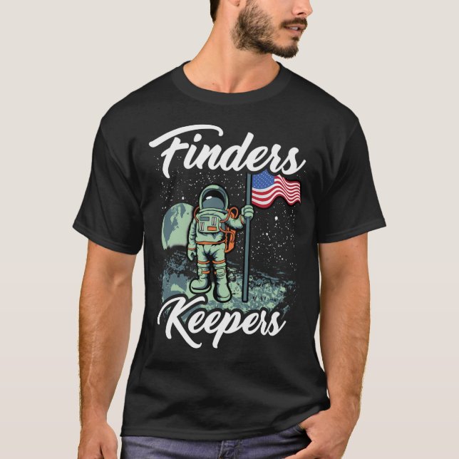 Camiseta Buscadores Keepers Astronauta Aterrizaje por luna (Anverso)