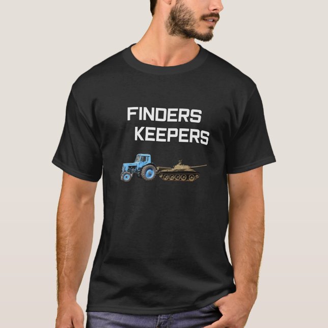 Camiseta Buscadores - Tractor ucraniano / tanque ruso (Anverso)