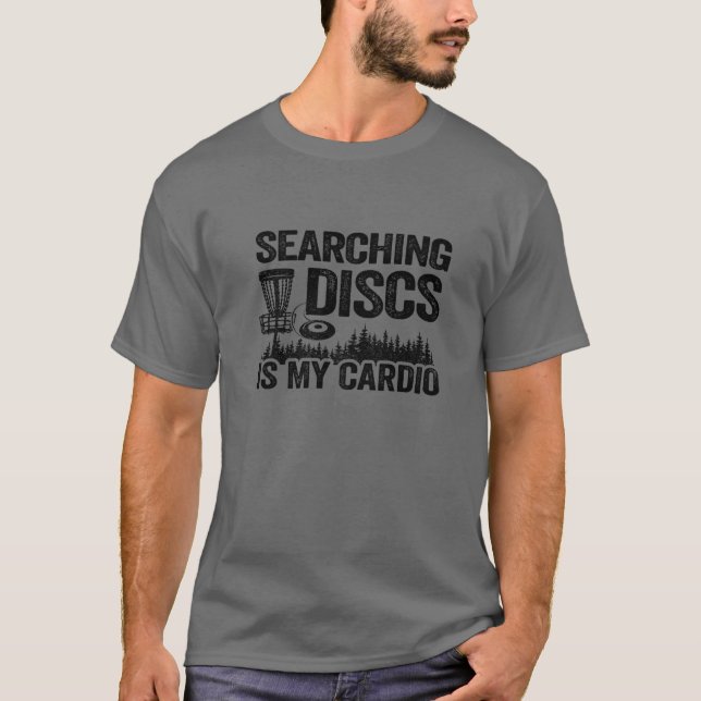 Camiseta Buscando Discos Es My Cardio Frisbee Golf Funny Di (Anverso)