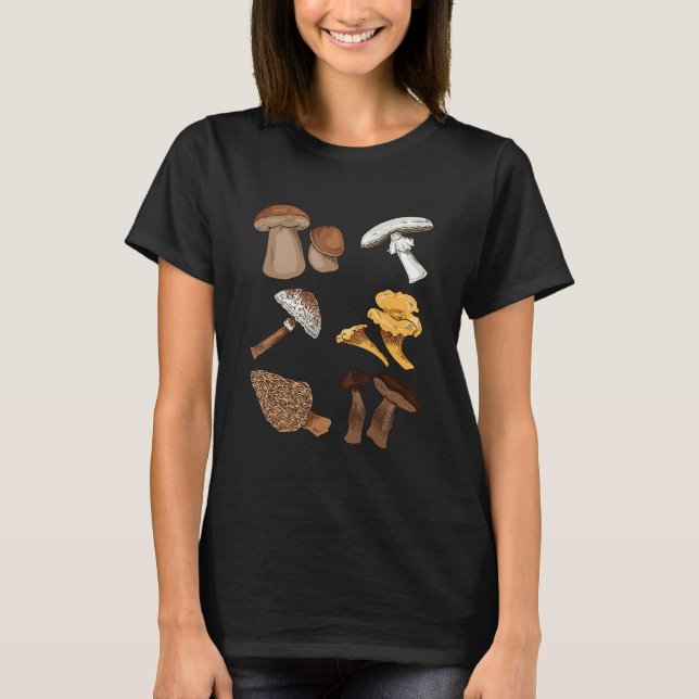 Camiseta Buscando Morels Hunter Fungi Mycology Morel Mushro (Anverso)