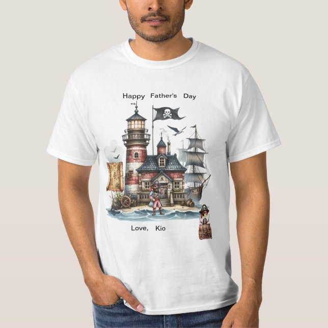 Camiseta Buscando tesoro, feliz día del padre (Anverso)