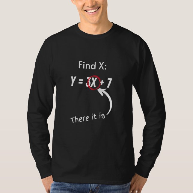 Camiseta Buscar álgebra X (Anverso)