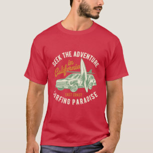 Camiseta Buscar El Diseño De Surf Adventure Vintage