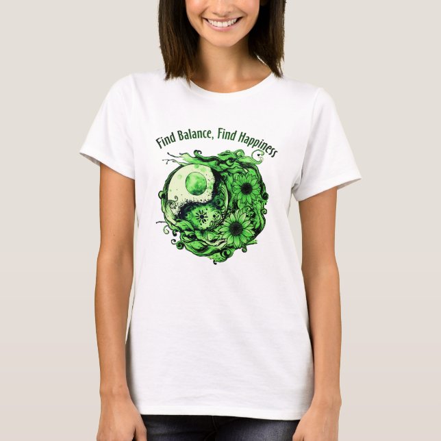 Camiseta Buscar equilibrio, encontrar felicidad (Anverso)
