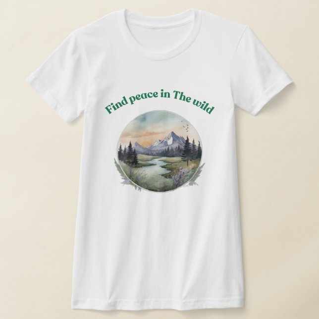 Camiseta Buscar la paz en la naturaleza: relajante arte sal (Distribución)