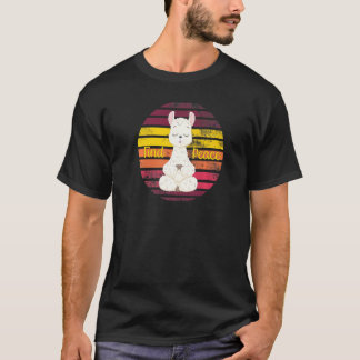 Camiseta Buscar paz Retro Vintage Yoga Alpaca