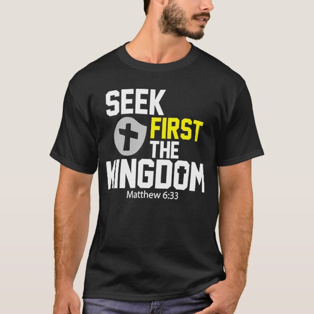 Camiseta Buscar Primero El Reino De Dios La Biblia Cristian (Anverso)