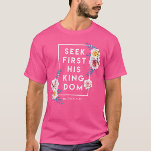 Camiseta Buscar primero su reino Verse Religión Cristo de f