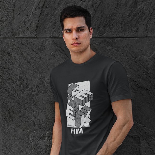 Camiseta Buscar Salmos Cristianos De Diseño Moderno 119:2 (Subido por el creador)