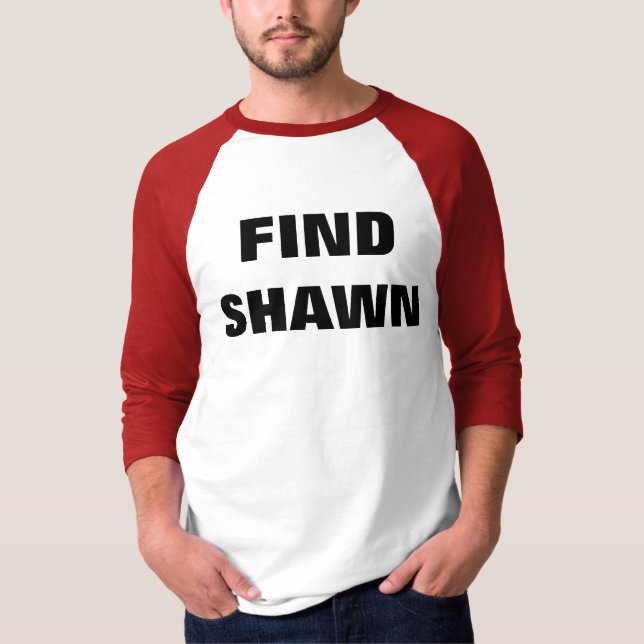 Camiseta Buscar Shawn Raglan (Anverso)