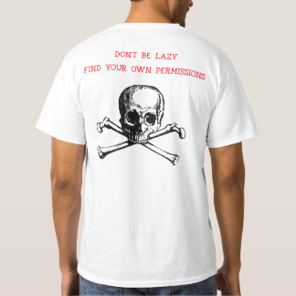 Camiseta Buscar sus propios permisos Detección Metalizado