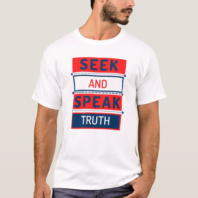 Camiseta Buscar y decir la verdad (Anverso)