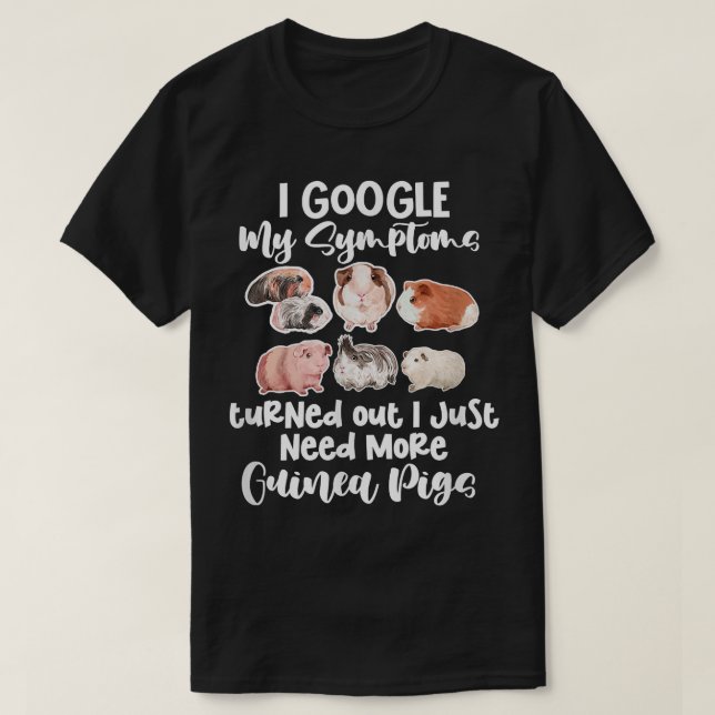 Camiseta Busco en Google Mis Síntomas Conejillos de Indias  (Diseño del anverso)
