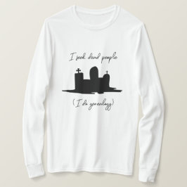 Camiseta Busco la piedra de cabeza de la genealogía de los
