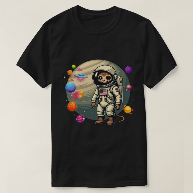 Camiseta Bush Babies en el espacio: Las aventuras cósmicas  (Diseño del anverso)