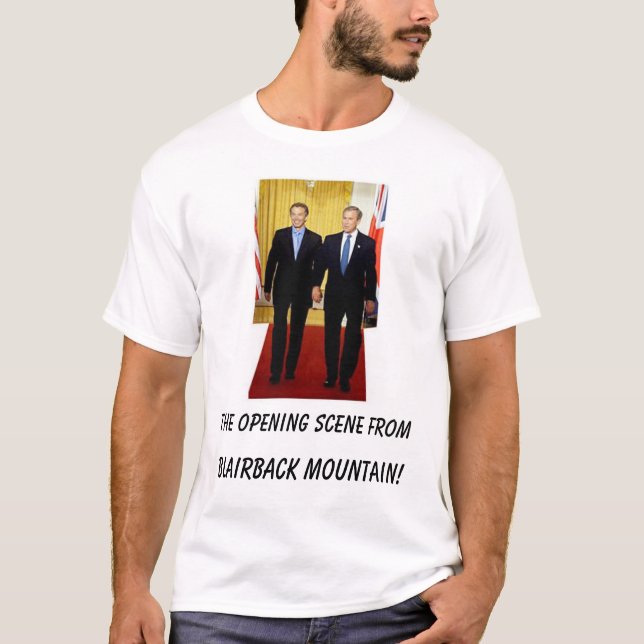 Camiseta Bush-blair-manos, la escena de la abertura de, (Anverso)