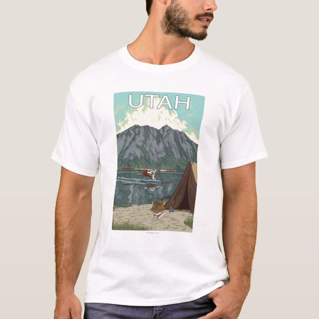 Camiseta Bush FishingUtah plano (Anverso)