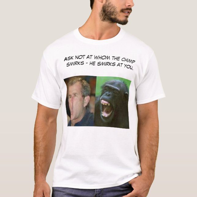 Camiseta ¿Bush o chimpancé? (Anverso)