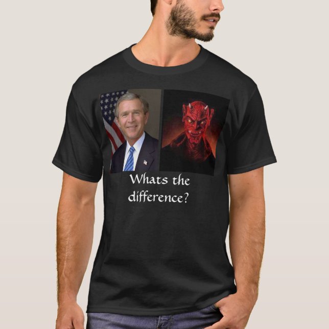 Camiseta ¿Bush y el diablo, cuál es la diferencia? (Anverso)