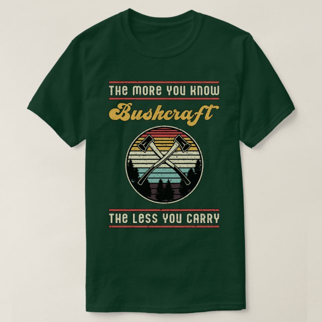 Camiseta Bushcraft Retro Adventure Survival (Diseño del anverso)