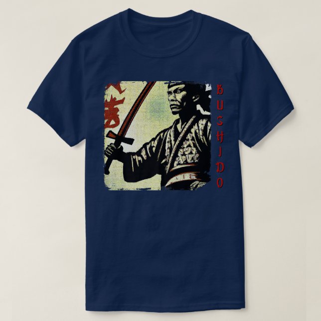 Camiseta Bushido Code Japanese Samurai Warrior Martial Arts (Diseño del anverso)