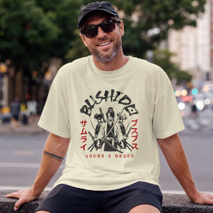 Camiseta Bushido Honor & Valiente – Guerrero Samurái
