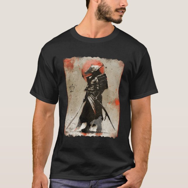 Camiseta Bushido japonés de impresión samurai (Anverso)
