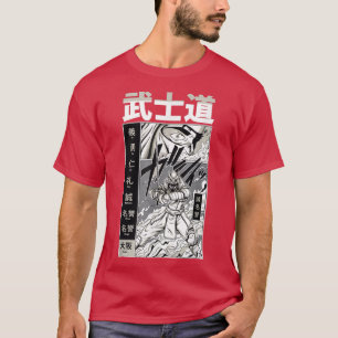 Camiseta Bushido japonés Samurai guerrero luchador manga 