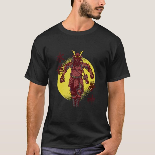 Camiseta Bushido japonés Samurai Warriógrafo (Anverso)
