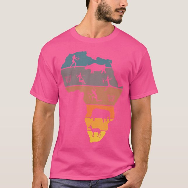 Camiseta Bushman Khoi San Hunt Arte Africano Djembe Drum Vi (Anverso)