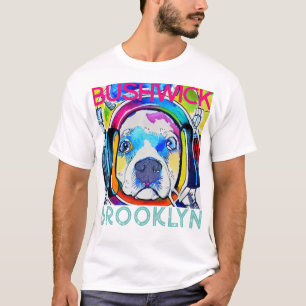 Camiseta Bushwick Brooklyn, perro musical Technicolor
