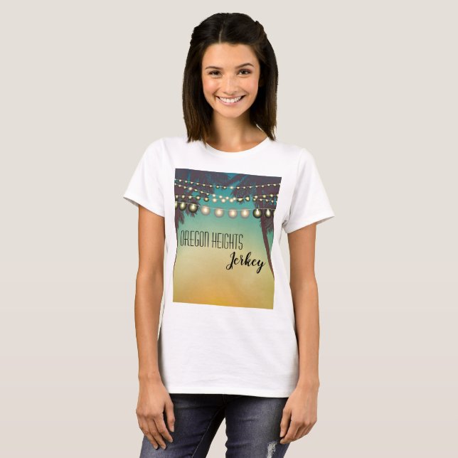 Camiseta Business personalizado T-Shirt Beach Sunset Palm T (Anverso completo)