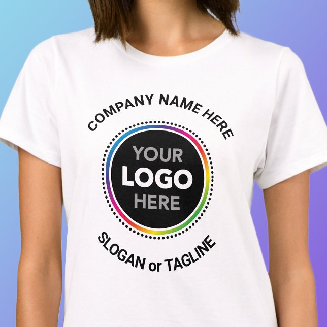 Camiseta Business Promo T-Shirt - Circular Logo & Message (Subido por el creador)