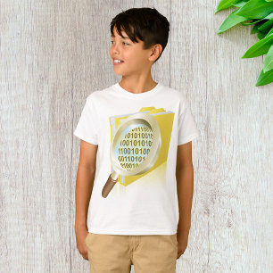 Camiseta Búsqueda binaria de archivos digitales de vidrio d
