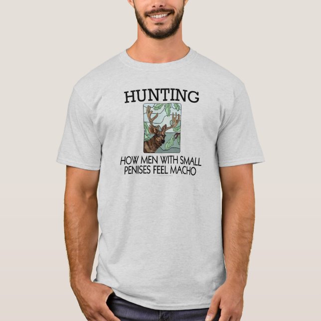 Camiseta Búsqueda. Cómo los hombres con los pequeños penes (Anverso)