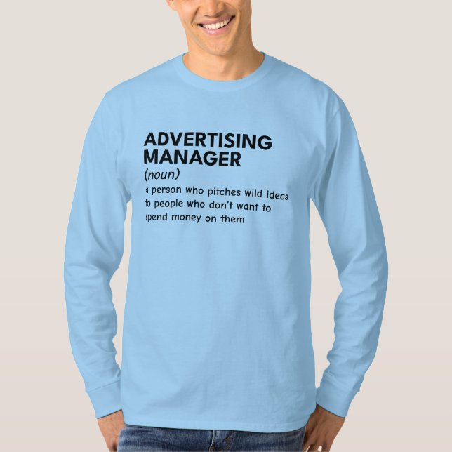 Camiseta Búsqueda de Administrador de marketing de Witty (Anverso)