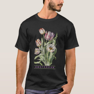 Camiseta Búsqueda de la Flor Botánica De Tulipanes De Amste