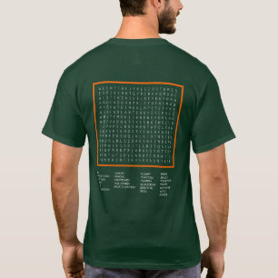 Camiseta Búsqueda de palabras en pincel de Jack-o-lantern H