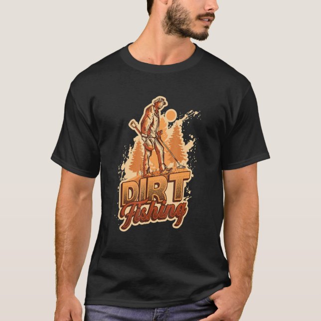 Camiseta Búsqueda de tesoros de pesca sucia Detección Metal (Anverso)