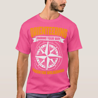 Camiseta Búsqueda de una guía de senderismo de brújula orie