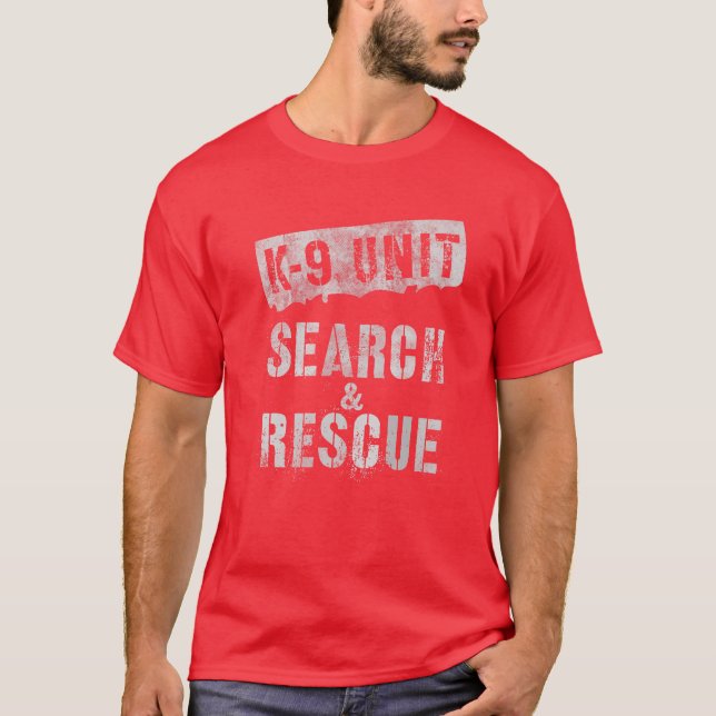 CAMISETA BÚSQUEDA DE UNIDADES K-9 (Anverso)