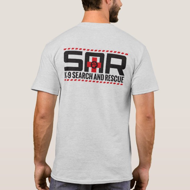 Camiseta Búsqueda K-9 y rescate - SAR (Reverso)