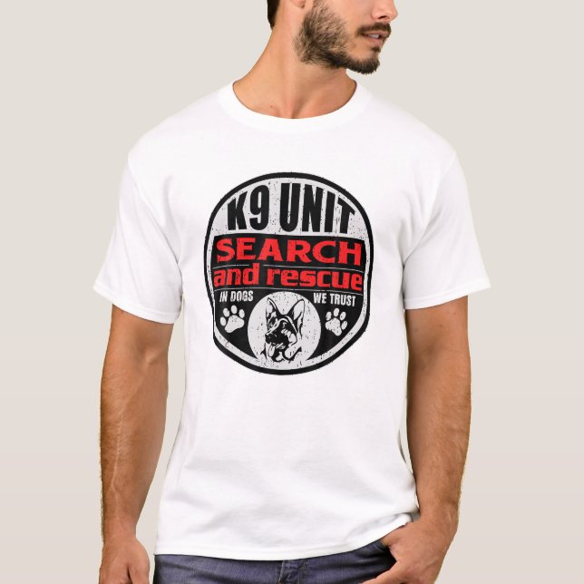 Camiseta Búsqueda unitaria y rescate en perros Confiamos en (Anverso)