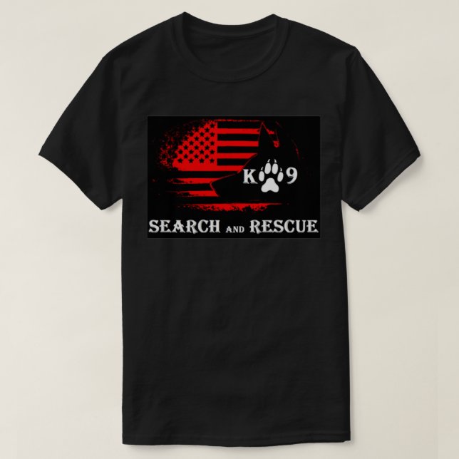 Camiseta Búsqueda y rescate de K9 2 (Diseño del anverso)