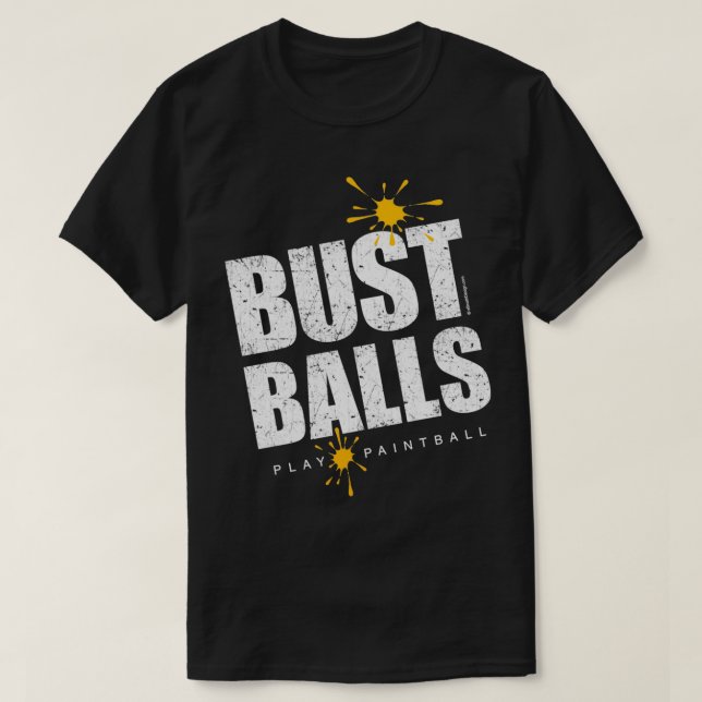 Camiseta Bust Balls Paintball (Diseño del anverso)